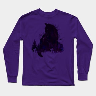 spooky jungle cat Long Sleeve T-Shirt